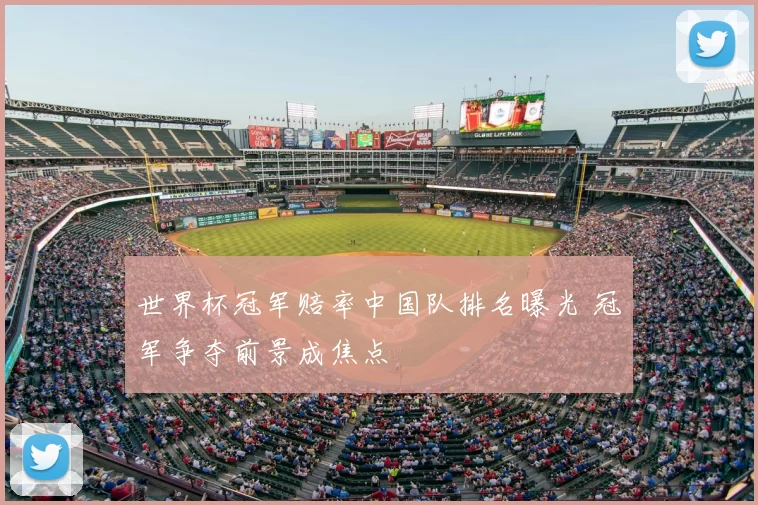 世界杯冠军赔率中国队排名曝光 冠军争夺前景成焦点